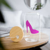 Pink High Heel Sipper Glass - 16oz Fashion Drinkware