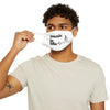 White 'Music is Life' Snug-Fit Polyester Face Mask