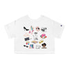 White Fashionista Design Women's Cropped T-Shirt