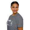 Gray & White 'Music Is Life' Unisex Softstyle Graphic T-Shirt