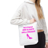 White & Pink 'No Stress' Tote Bag