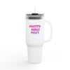 White & Pink 'Pretty Girls Pray' Insulated Tumbler Travel Mug - 40oz