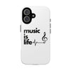 White 'Music is Life' IPhone Case