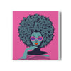 Pink Afro Art Ceramic Coaster