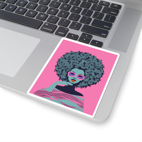 Vibrant Afro Chic Kiss-Cut Stickers