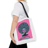Afro Art Girl White Tote Bag