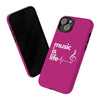 Pink 'Music is Life' IPhone Case