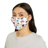 White Fashionista Printed Snug Fit Polyester Face Mask