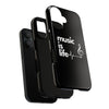 Black 'Music is Life' IPhone Case
