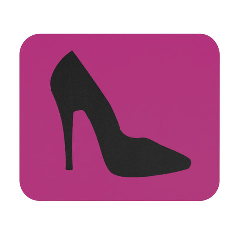 Pink With Black High Heel Mouse Pad