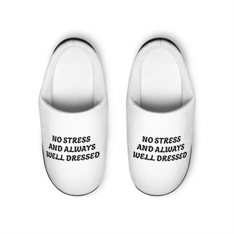 Women’s White Cozy 'No Stress' Design House Slippers