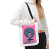 Afro Art Girl White Tote Bag