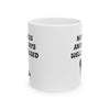 White 'No Stress' Heel Design Ceramic Mug, (11oz, 15oz)