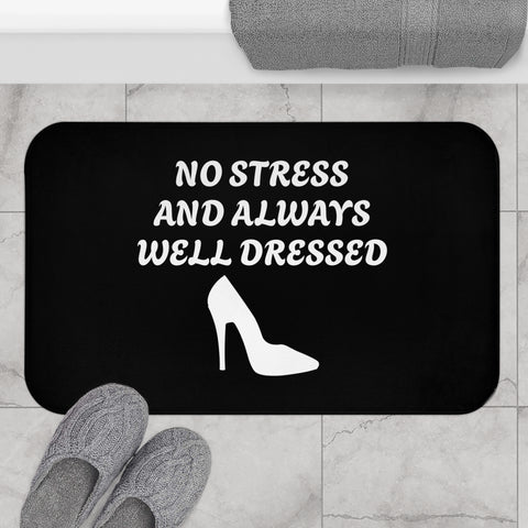 Black & White 'No Stress' Design Bath Mat Rug