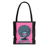 Afro Art Girl Black Design Tote Bag