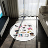 Chic Fashionista Print Round Rug - Stylish Home Decor