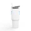 White & Blue 'Pretty Girls Pray' Insulated Tumbler Travel Mug - 40oz