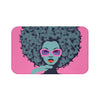 Retro Chic Bath Mat with Afro Art Design - Funky Bathroom Decor