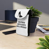 White Small 'No Stress' Design Cell Phone Wallet Case