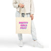 Beige & Pink 'Pretty Girls Pray' Cotton Canvas Tote Bag - Eco-Friendly