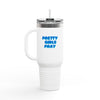 White & Blue 'Pretty Girls Pray' Insulated Tumbler Travel Mug - 40oz