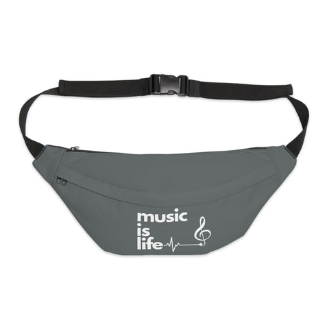 Gray Music is Life Fanny Pack