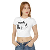 White Music is Life Women's Crop Tee