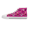 Pink Custom Fashionista Art Printed Women's High Top Sneakers