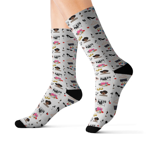 Fun Fashionista Printed Socks