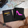 Black With Pink High Heel Passport Cover