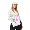 White & Pink 'No Stress' Tote Bag