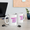 White & Pink 'Pretty Girls Pray' Ceramic Mug