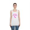White & Pink 'No Stress' Tank Top - Heavy Cotton