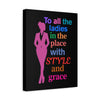 Black & Pink 'To All The Ladies' Canvas Wall Art