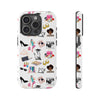 White Fashionista Print IPhone Case