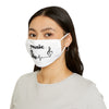White 'Music is Life' Snug-Fit Polyester Face Mask