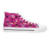 Pink Custom Fashionista Art Printed Women's High Top Sneakers