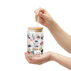 Fashionista Printed Sipper Glass - 16oz Stylish Drinkware with Fashion Illustrations
