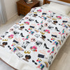 White Fashionista Velveteen Plush Blanket