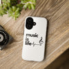 White 'Music is Life' IPhone Case