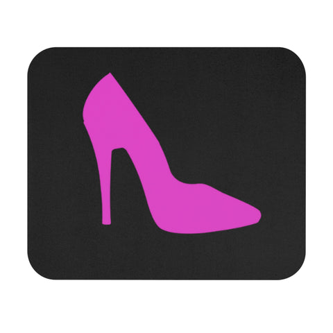 Black With Pink High Heel Mouse Pad