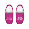 Dark Pink Women’s 'No Stress' Design Cozy House Slippers