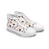 White Custom Fashionista Art Printed Women's High Top Sneakers