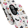 White Fashionista Print IPhone Case