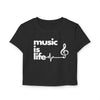 Black Music is Life Women's Crop Tee