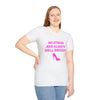 White & Pink 'No Stress' Softstyle T-Shirt