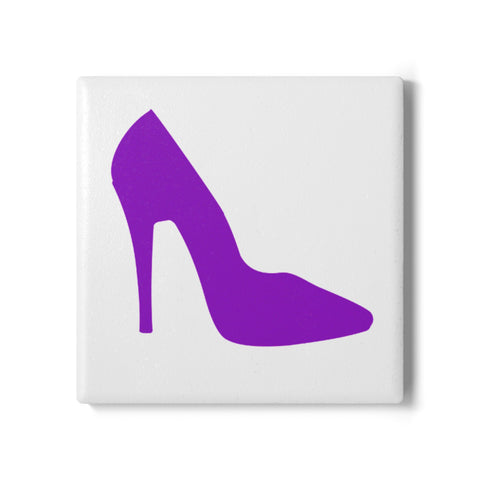 Purple Heel Ceramic Coaster