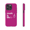 Pink 'Music is Life' IPhone Case
