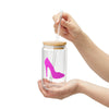 Pink High Heel Sipper Glass - 16oz Fashion Drinkware