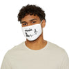 White 'Music is Life' Snug-Fit Polyester Face Mask